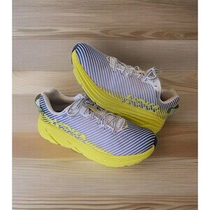 HOKA ONE ONE Rincon 2 Women's Lightweight Lace-Up Sneakers Yellow Blue Size 10